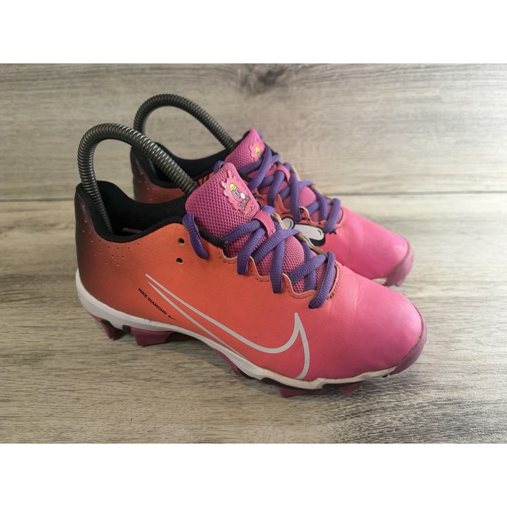 Nike Diamond Youth Baseball Softball Cleats Pink Graffiti FZ8655-600 Size 3.5Y